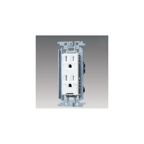 扉付アースターミナル付ダブルコンセント(金属枠付) <WTF11523>