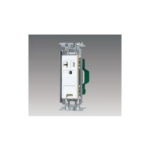 15A・20A兼用アースターミナル付コンセント(金属枠付) <WTF19313>