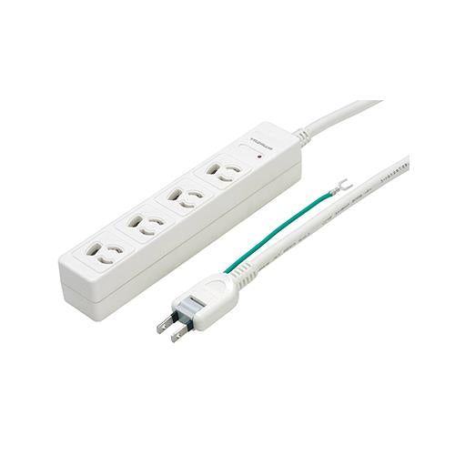 3P抜け止めマグネットタップ4個口白 <Y02JKNP40WH>