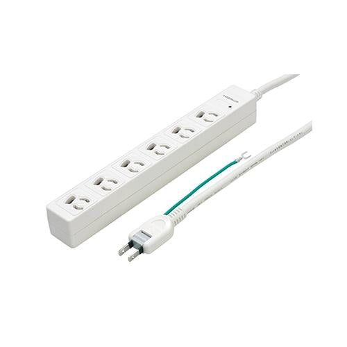 3P抜け止めマグネットタップ6個口白 <Y02JKNP60WH>