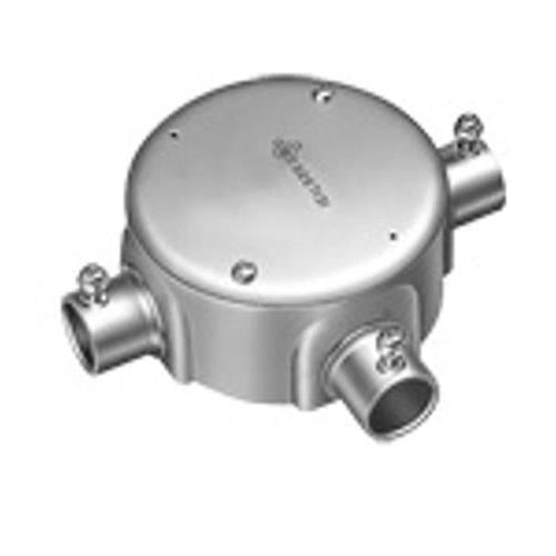 ねじなし丸型露出ボックス 3方出 <DSK>