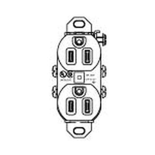 輸出機器用埋込ダブルコンセント ブラック <WCF62115B>