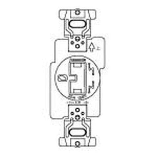 舞台スタジオ用C型埋込コンセント(接地2P)ミルキーホワイト <WF1820W>