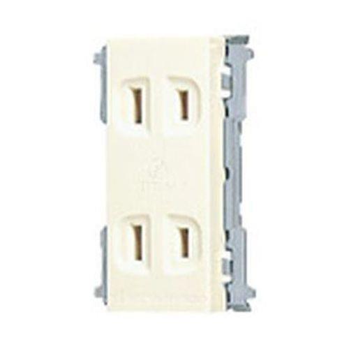 埋込ダブルコンセント(ミルキーホワイト) <WN1402>