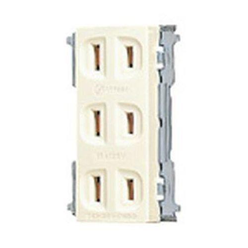 埋込トリプルコンセント(ミルキーホワイト) <WN1403>