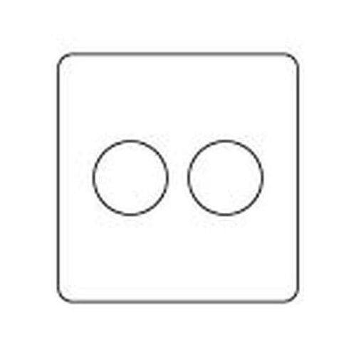 モダン埋込コンセントプレート2連(ミルキーホワイト) <WN6023W>