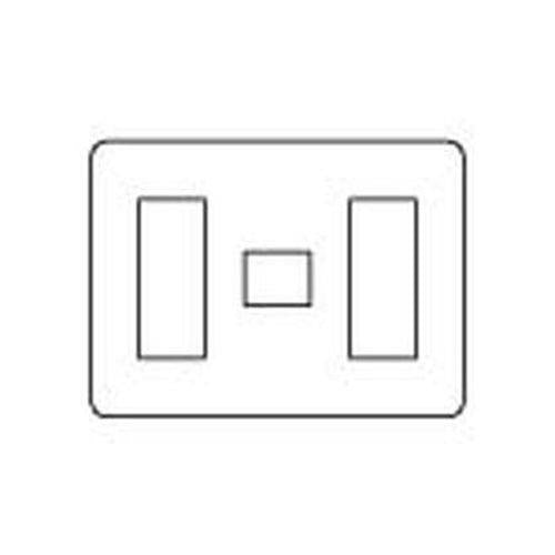 フルカラーモダンプレート7個用(3個+1個+3個用)標準プレート(ミルキーホワイト) <WN6077W>