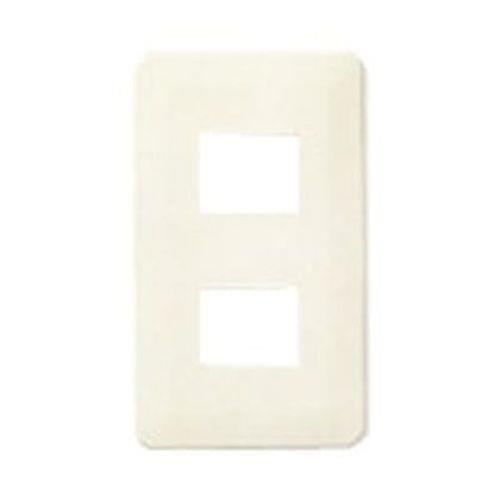 フルカラー腰高ワンタッチモダンプレート2コ用(ミルキーホワイト) <WN6202WK>