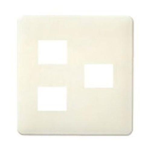 フルカラー腰高ワンタッチモダンプレート3コ用(2コ+1コ用)ミルキーホワイト <WN6273WK>