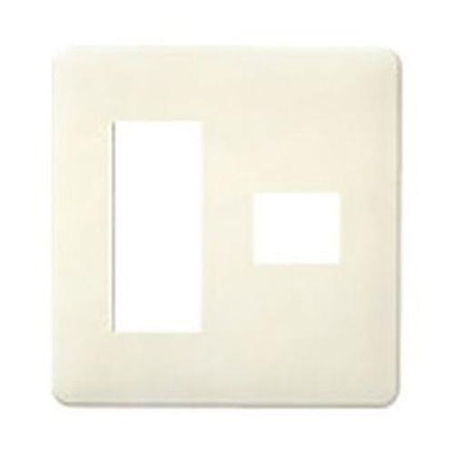 フルカラー腰高ワンタッチモダンプレート4コ用(3コ+1コ用)ミルキーホワイト <WN6274WK>