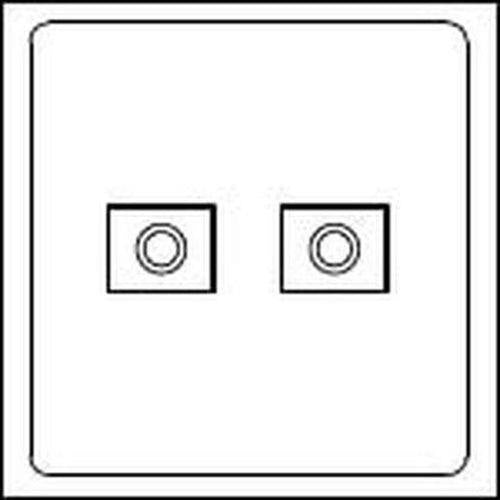 フルカラー新金属電話線プレート2型2連 <WN6582K>