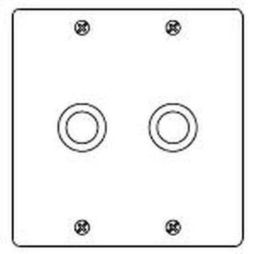 フルカラー新金属大穴電話線プレート2連 <WN7562>