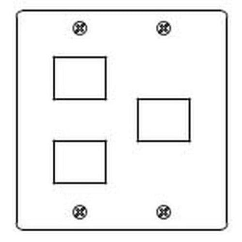 フルカラーステンレス大穴電話線プレート3連 <WN7673K>