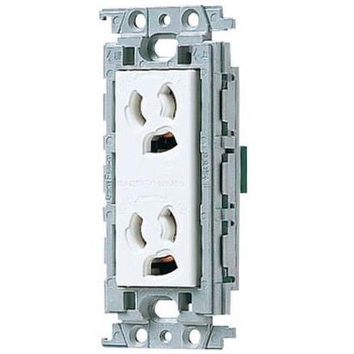 コスモシリーズ埋込抜け止め接地ダブルコンセント(ホワイト) ＜WTF11624WK＞