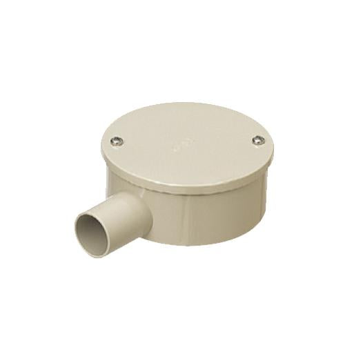 露出用丸形ボックス(カブセ蓋)1方出~4方出(防水タイプ) <PVM-1KP>