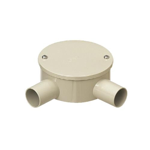 露出用丸形ボックス(カブセ蓋)1方出~4方出(防水タイプ) <PVM-2LKP>