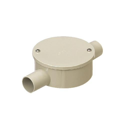 露出用丸形ボックス(カブセ蓋)1方出~4方出(防水タイプ) <PVM-2SKP>