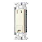 フルカラー埋込アース付コンセント(フラット型)