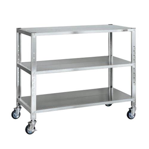 ステンレスサカエキャスターラック(ゴムキャスター付・SUS430)