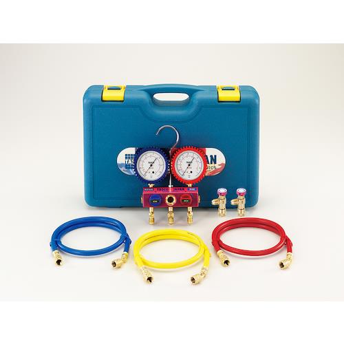 R410A/R32マニホールドセット(ゲージカバー・チャージバルブ付)