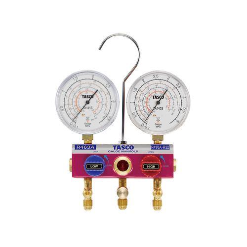 ボールバルブ式ハイブリッドゲージマニホールドキット