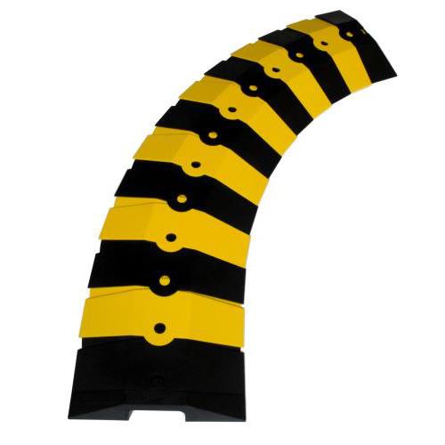 248×35mm×1m ケーブルプロテクター(黒/黄)