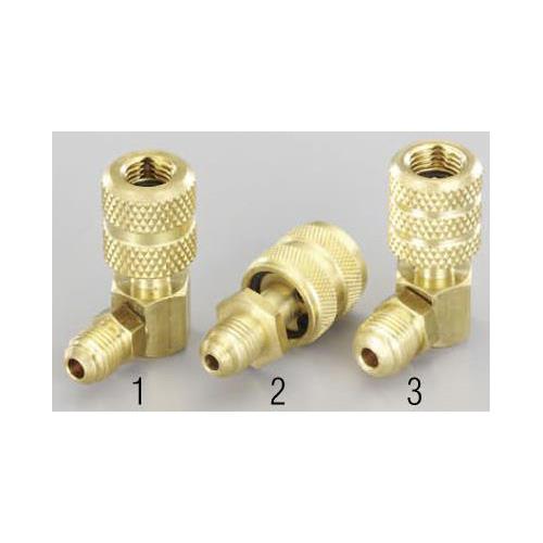 F1/4”×F1/4” クイックシールアダプター(L型)