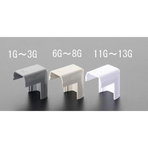 23×31mm モール継手外曲(プラスチック製/灰/10個