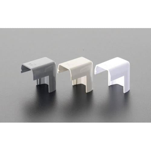 23×31mm モール継手外曲(プラスチック製/白/2個)