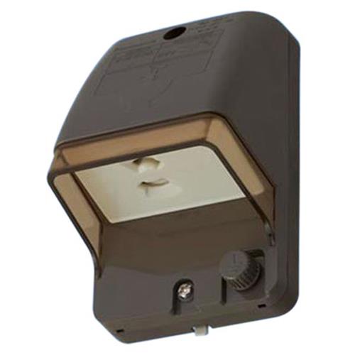 アースターミナル付フル防水コンセント 1コ用 露出・埋込両用 ブラウン