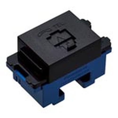 SO-STYLEシリーズ 埋込テレホンモジュラジャック 6極2心 フル端子 マットブラック