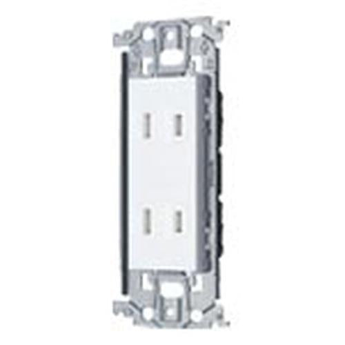 アドバンスシリーズ 埋込扉付ダブルコンセント 金属枠付 セラミックホワイト