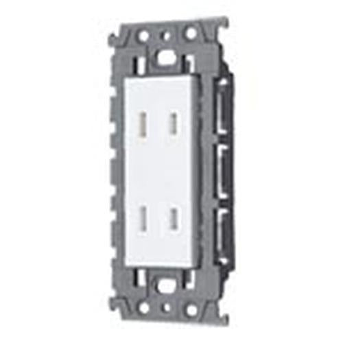 アドバンスシリーズ 埋込扉付ダブルコンセント 絶縁枠付 セラミックホワイト