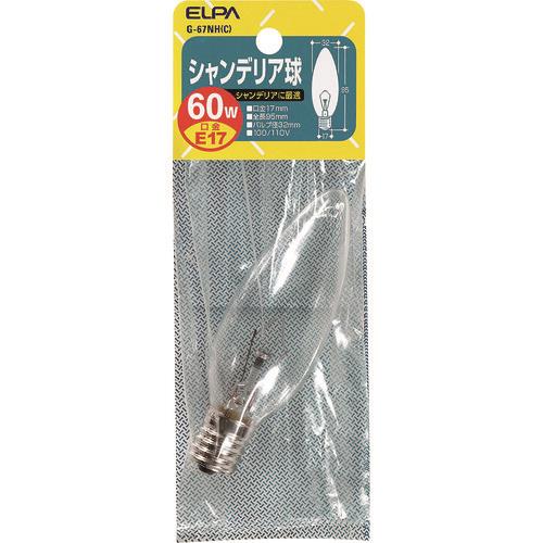 ELPA シャンデリア E17 60W