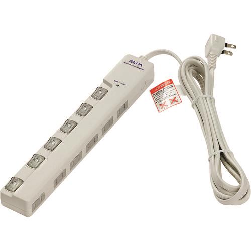 ELPA LEDランプスイッチ付タップ ヨコ