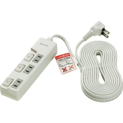 ELPA ランプレススイッチ付タップ3P5m