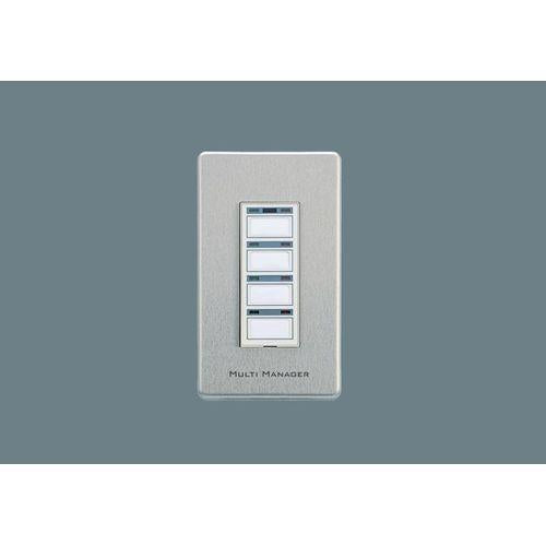 WiLIA無線調光シリーズ マルチマネージャーExタイプ スイッチ子器(4ボタン) 新金属プレート付 <NK>
