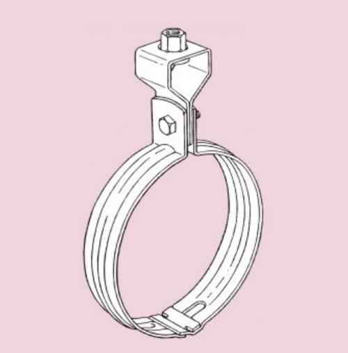 厚鋼電線管・鋼管用吊りバンド 電気亜鉛メッキ仕上げ