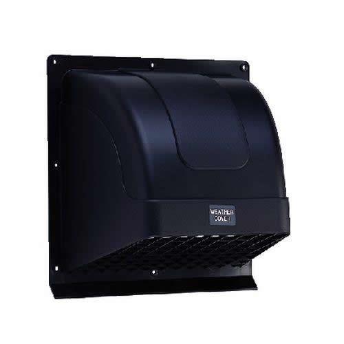 ウェザーカバー 格子付 ブラック 15cm