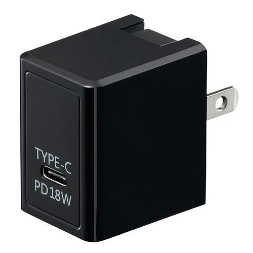 USBアダプター1ポートPD18Wブラック