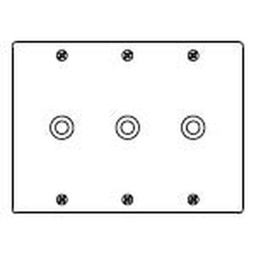 【受注生産品】新金属プレート 電話線プレート 3連