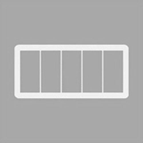 【受注生産品】コスモシリーズワイド21 ラウンド用スイッチプレート5連用 ベージュ