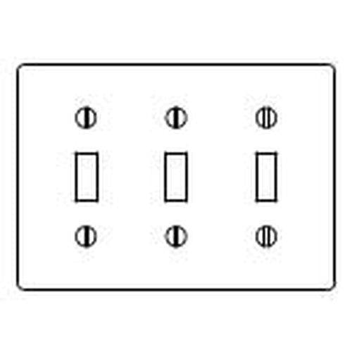 【受注生産品】コスモシリーズワイド21 埋込スイッチ新金属プレート 3連