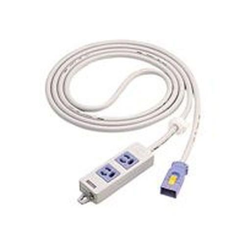 ハーネス用OAタップ 2コ口抜け止めアース付電源表示ランプ付 パープル 【受注生産品】 WFA66527V