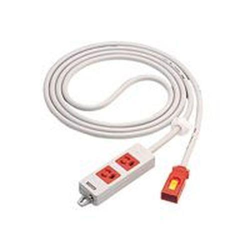 ハーネス用OAタップ 2コ口抜け止めアース付電源表示ランプ付 レッド 【受注生産品】 WFA66527R