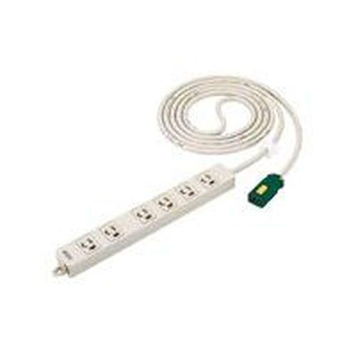 ハーネス用OAタップ 6コ口抜け止めアース付電源表示ランプ付 グレー 【受注生産品】 WFA66567HG