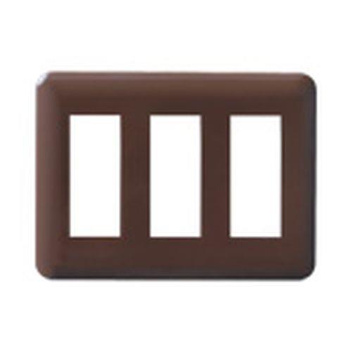 ラウンド用コンセントプレート 9コ用 チョコ 【受注生産品】 WTF7009A011