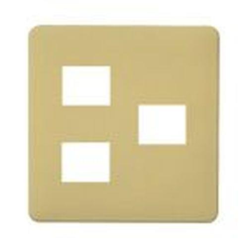 フルカラーモダンプレート3個用 2個+1個用 標準プレート ダークベージュ WN6073Y 20個入