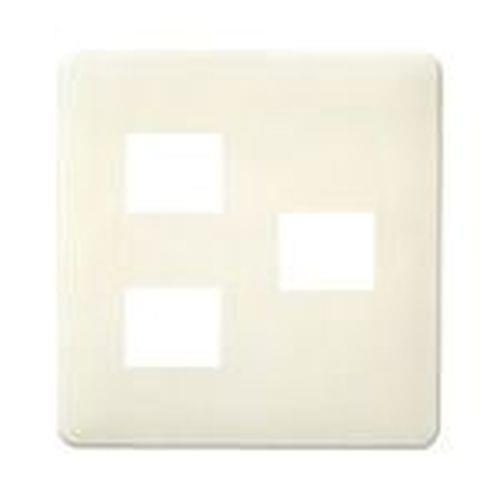 フルカラー 簡易耐火用モダンプレート3個用 2コ+1コ用ミルキーホワイト 10個入