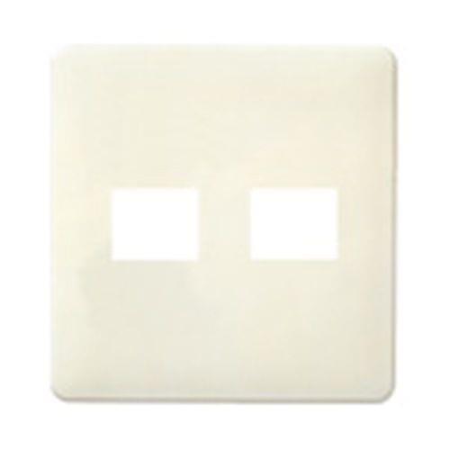 フルカラーモダンプレート2個用 1個+1個用 ミルキーホワイト WN6072W 10個入